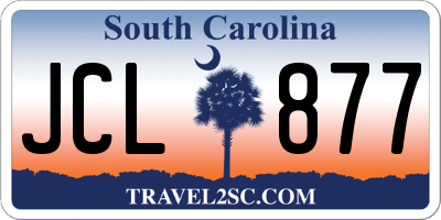 SC license plate JCL877
