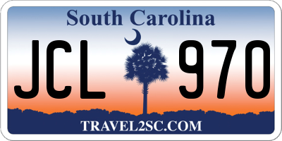 SC license plate JCL970