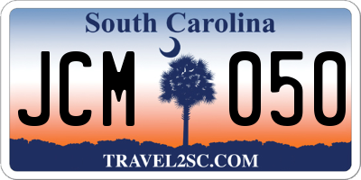SC license plate JCM050