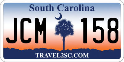 SC license plate JCM158