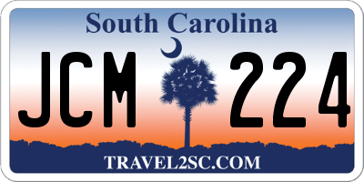 SC license plate JCM224