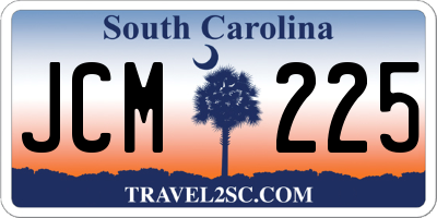 SC license plate JCM225