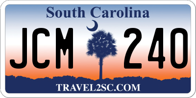 SC license plate JCM240