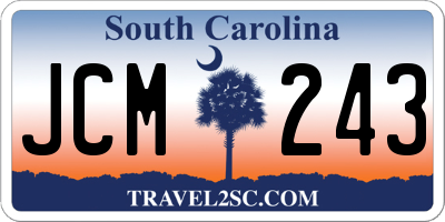 SC license plate JCM243