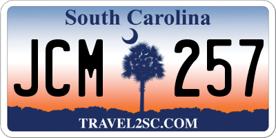 SC license plate JCM257
