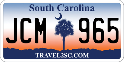 SC license plate JCM965