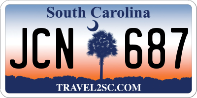 SC license plate JCN687