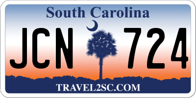 SC license plate JCN724