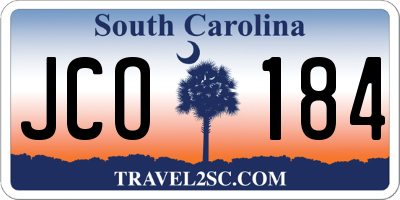 SC license plate JCO184