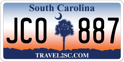 SC license plate JCO887