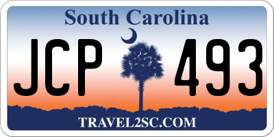 SC license plate JCP493