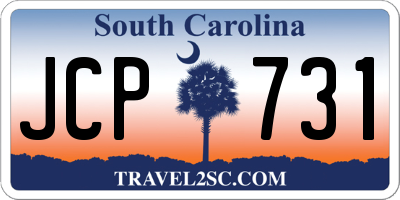 SC license plate JCP731