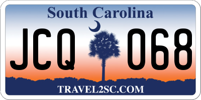 SC license plate JCQ068