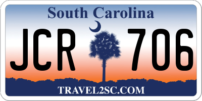SC license plate JCR706