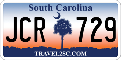 SC license plate JCR729