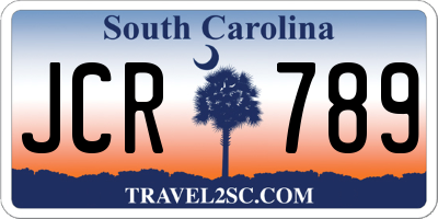 SC license plate JCR789