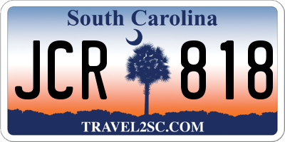 SC license plate JCR818