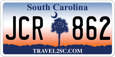 SC license plate JCR862