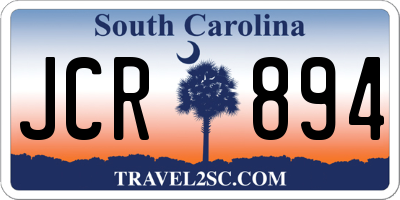 SC license plate JCR894