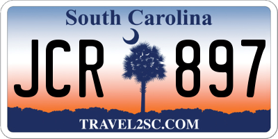 SC license plate JCR897