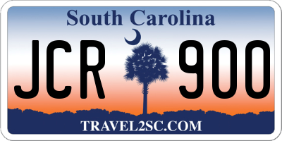SC license plate JCR900