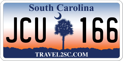 SC license plate JCU166