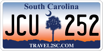SC license plate JCU252