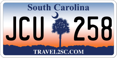 SC license plate JCU258