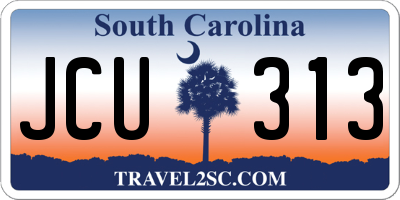 SC license plate JCU313