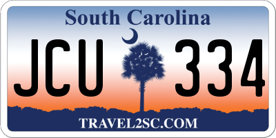 SC license plate JCU334