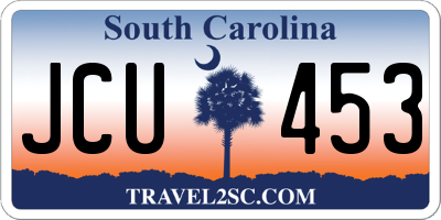 SC license plate JCU453