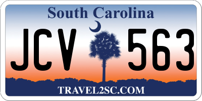 SC license plate JCV563