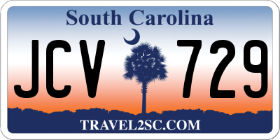 SC license plate JCV729