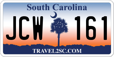 SC license plate JCW161