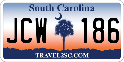 SC license plate JCW186