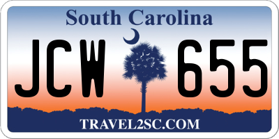 SC license plate JCW655