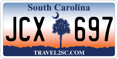 SC license plate JCX697
