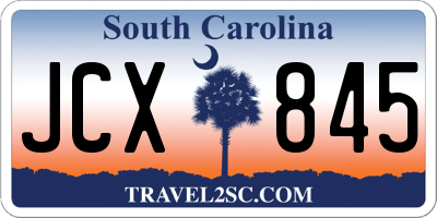 SC license plate JCX845