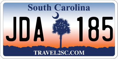 SC license plate JDA185