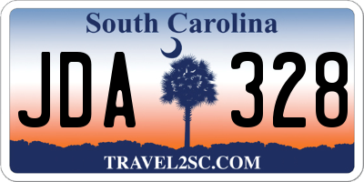 SC license plate JDA328