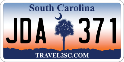 SC license plate JDA371