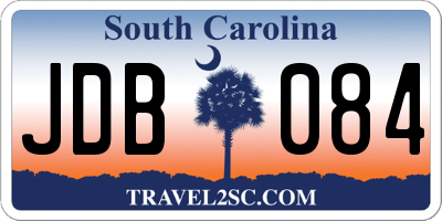 SC license plate JDB084