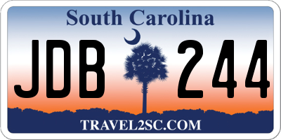 SC license plate JDB244