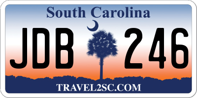 SC license plate JDB246