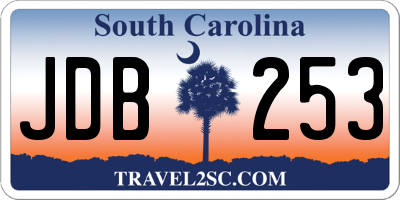 SC license plate JDB253
