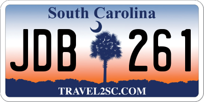 SC license plate JDB261