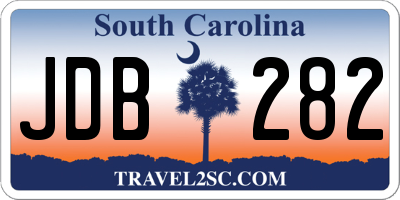 SC license plate JDB282