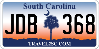 SC license plate JDB368
