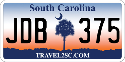 SC license plate JDB375