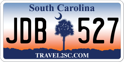 SC license plate JDB527